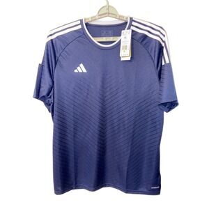 Adidas Campeon 23 Jersey Mens XL Navy Blue Slim Fit Blokecore Sporty Athleisure
